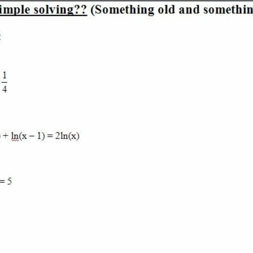 log exp remember solving