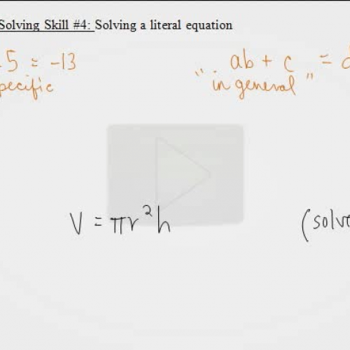 R E Valg solving literal eq 0