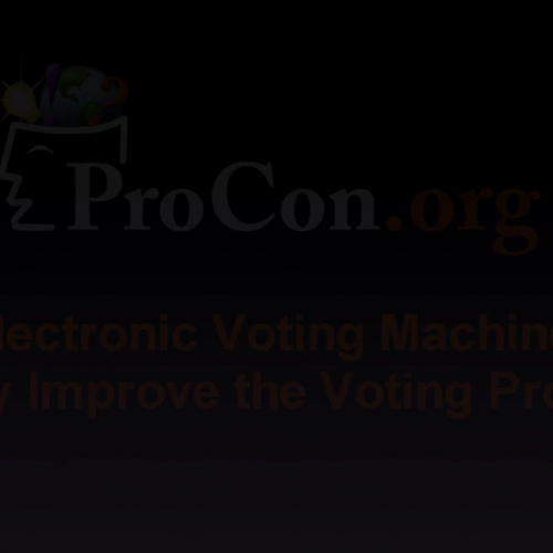 Electronic Voting Machines: Do They Improve t