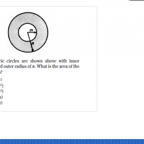 Areas of circles SAT, ACT, HSPE