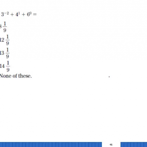 Arithmetic with exponents, HSPE, SAT, ACT