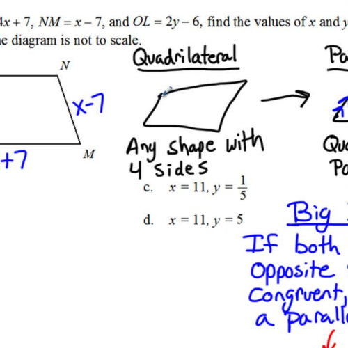 Proving that a quadrilateral is a parallelogr