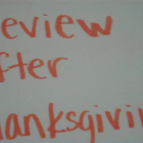 Review After Thanksgiving 1
