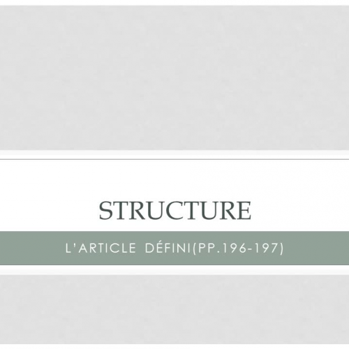 Definite Article used in the General Sense (F