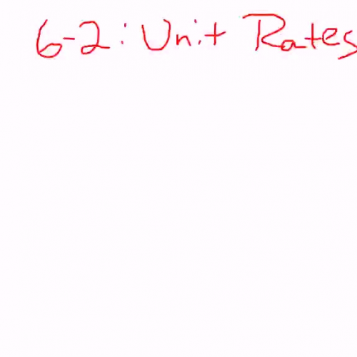 6-2 Unit Rates