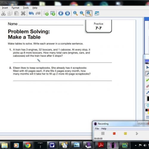 7-7 Problem Solving Make a Table