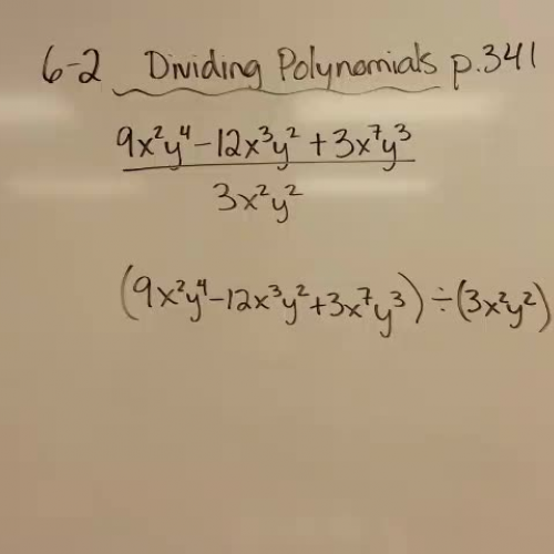HLWW Algebra 2: lesson 6-2
