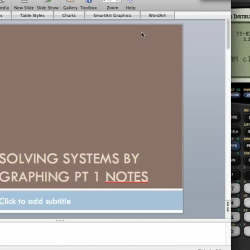 Solving Systems by Graphing Pt 1 