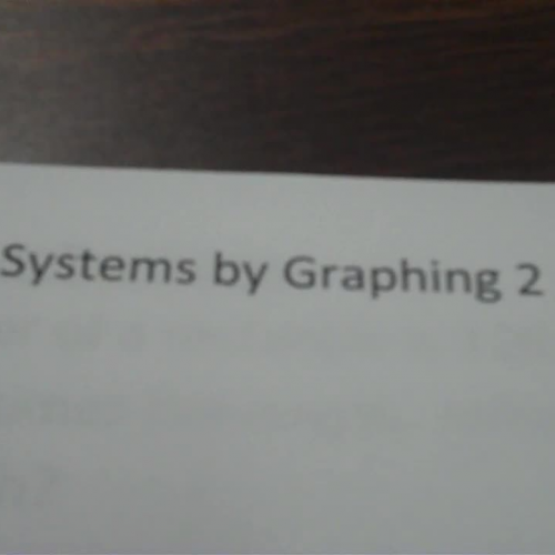Solving Systems by Graphing Pt 2 1