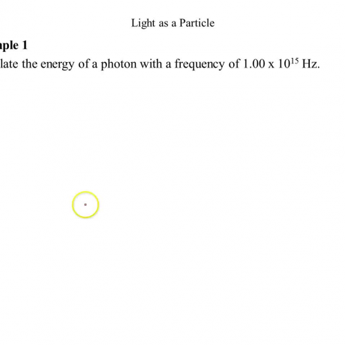 ex 1 - calc of photon energy