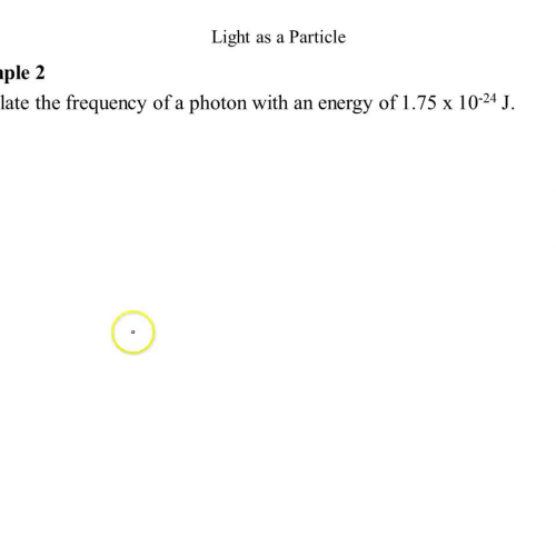 ex 2 - calc of photon frequency