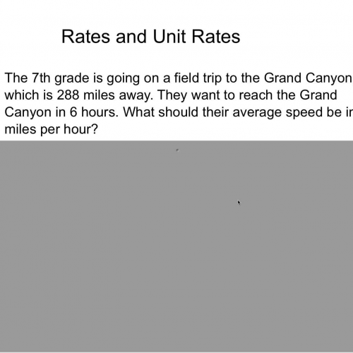 Rates and Unit Rates