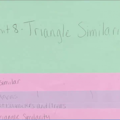 Unit 8 - Triangle Similarity Foldable - Page 