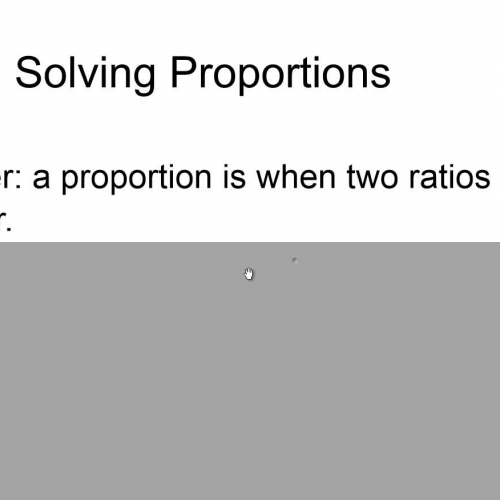 Solving Proportions