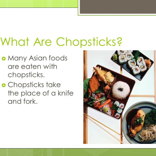 How to Eat with Chopsticks - Speaking and Lis