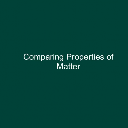 Properties of matter