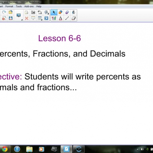 6-6 Percents, Fractions, and Decimals