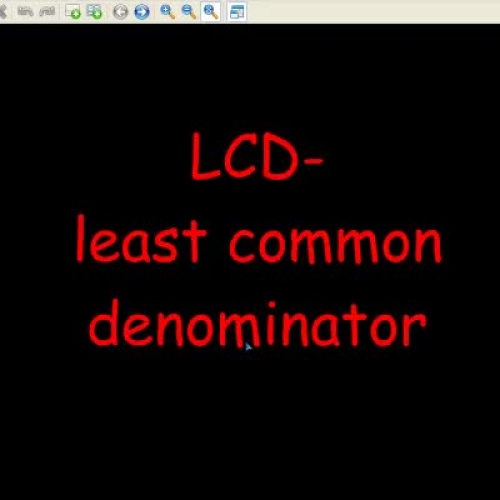 Least Common Denominator - LCD