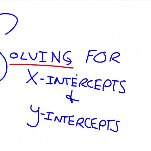 x-intercept and y-intercepts