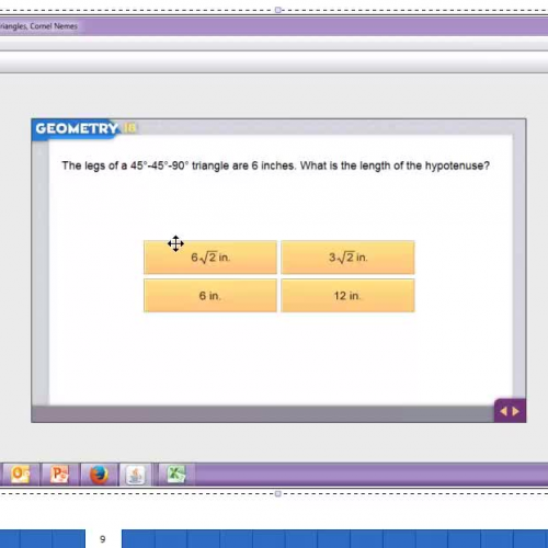 Special right triangles 45-45-90, HSPE 2