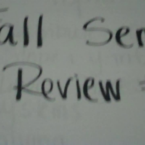 Fall Semester Review Pt 1a