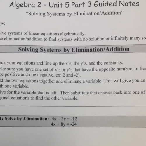 Unit 5 Part 3 Elimination