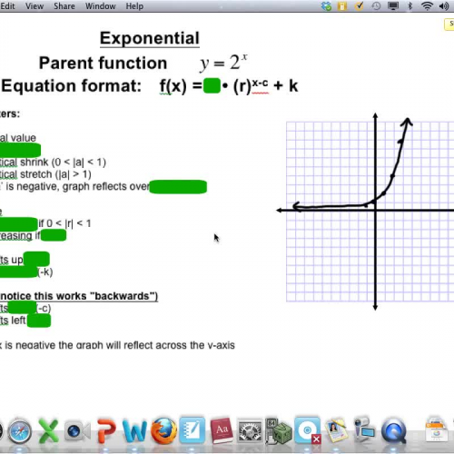 Exponential transformations lesson