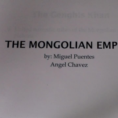 6th Period - Mongol Empire