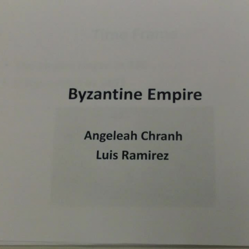 7th Period - Byzantine Empire
