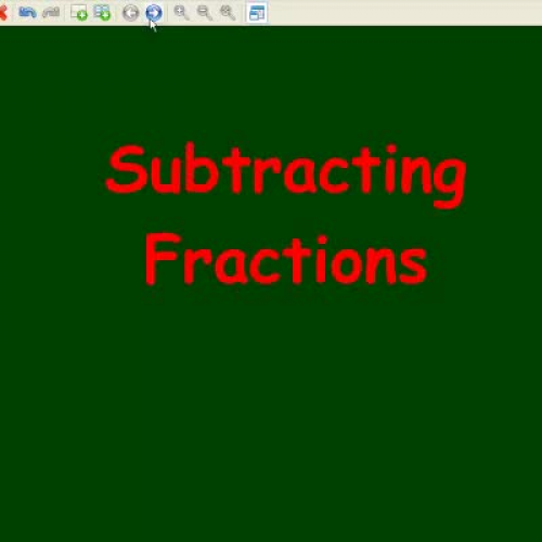 Subtracting Fractions with Like Denominators