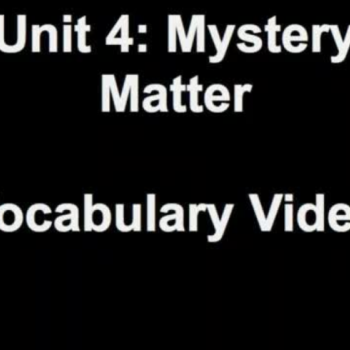 Unit 4 Mystery Matter Vocabulary Video
