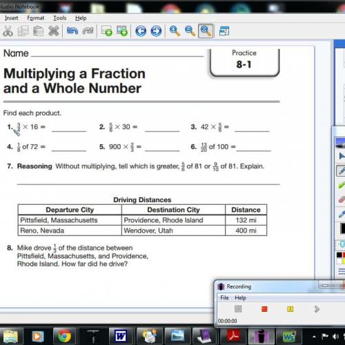 8-1 Multiplying a fraction and a Whole Number