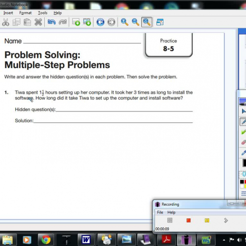 8-5 Problem Solving Multiple-Step Problems