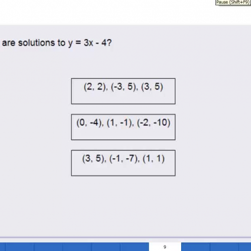 Solutions to linear equations HSPE 1