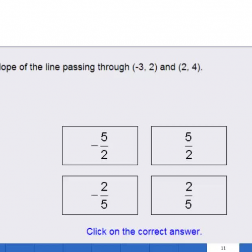 Slope of a line passing through two points HS