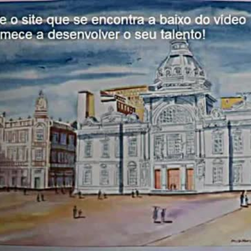 Aquarela do Palacio do Governador em Salvador