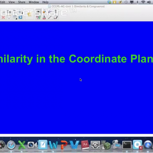 AG-1.1 Similarity in the Coordinate Plane