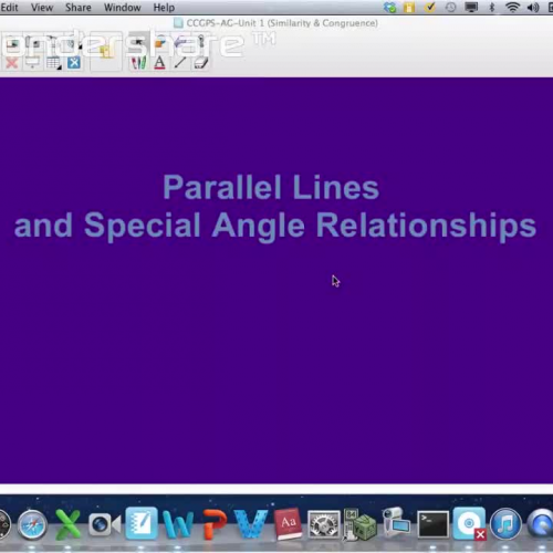 AG-1.3 Parallel lines and special angle relat