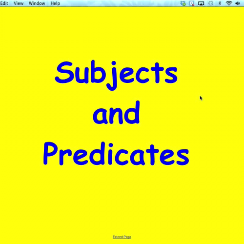 Subjects and Predicates