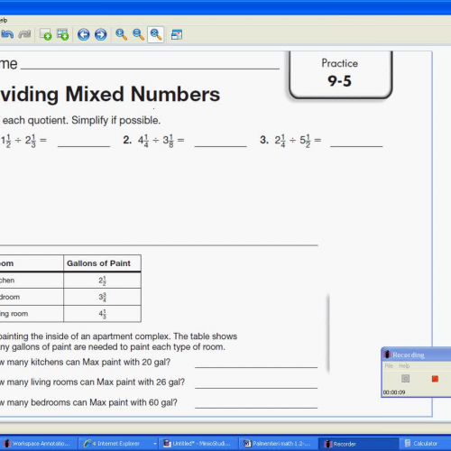9-5 Dividing Mixed Numbers
