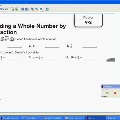 9-2 Dividing a whole number by a fraction