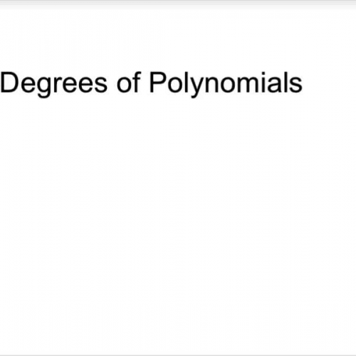 Degree of Polynomials