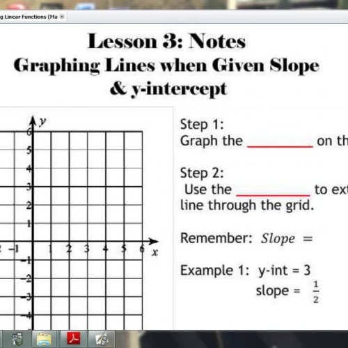 Lesson 3- Graphing Lines whtn Given Slope &am