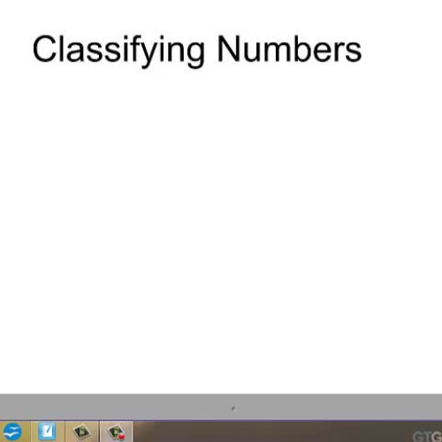 Classifying Numbers