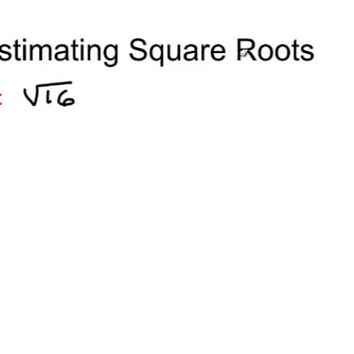 Estimating Square Roots
