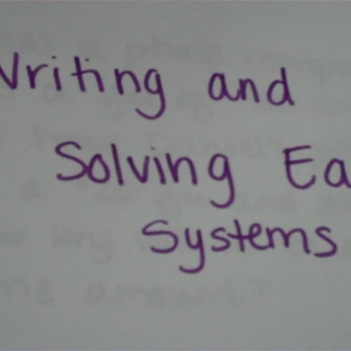 Writing and Solving Easy Systems b