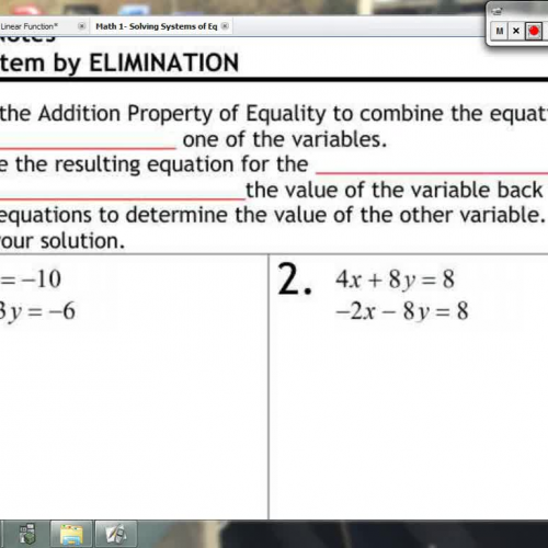 L4-Solve a System by Elimination