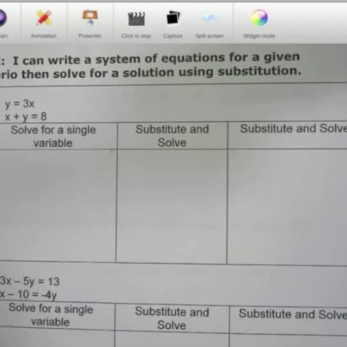 PAP 4-1 Day 2 Using Substitution to solve sys