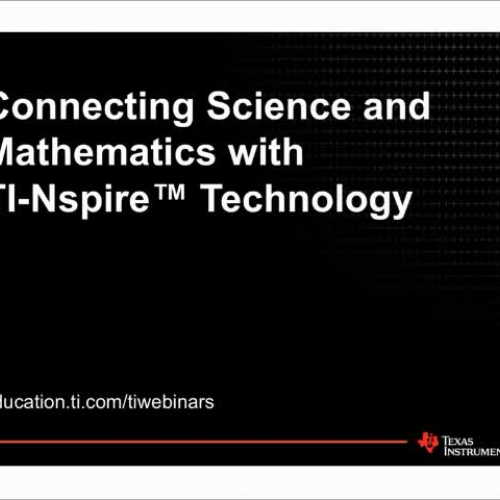 Connecting Science and Mathematics with TI-Ns