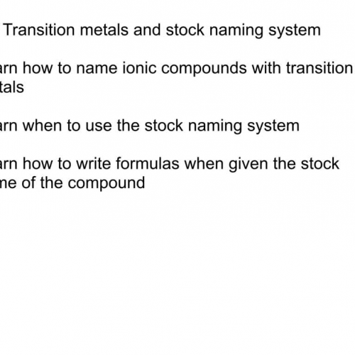 Chem4.5 ionics with transition metals